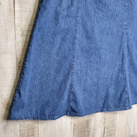 Vintage Pendleton Blue Midi A-Line Jean Skirt. Size 16 - Picture 3 of 11